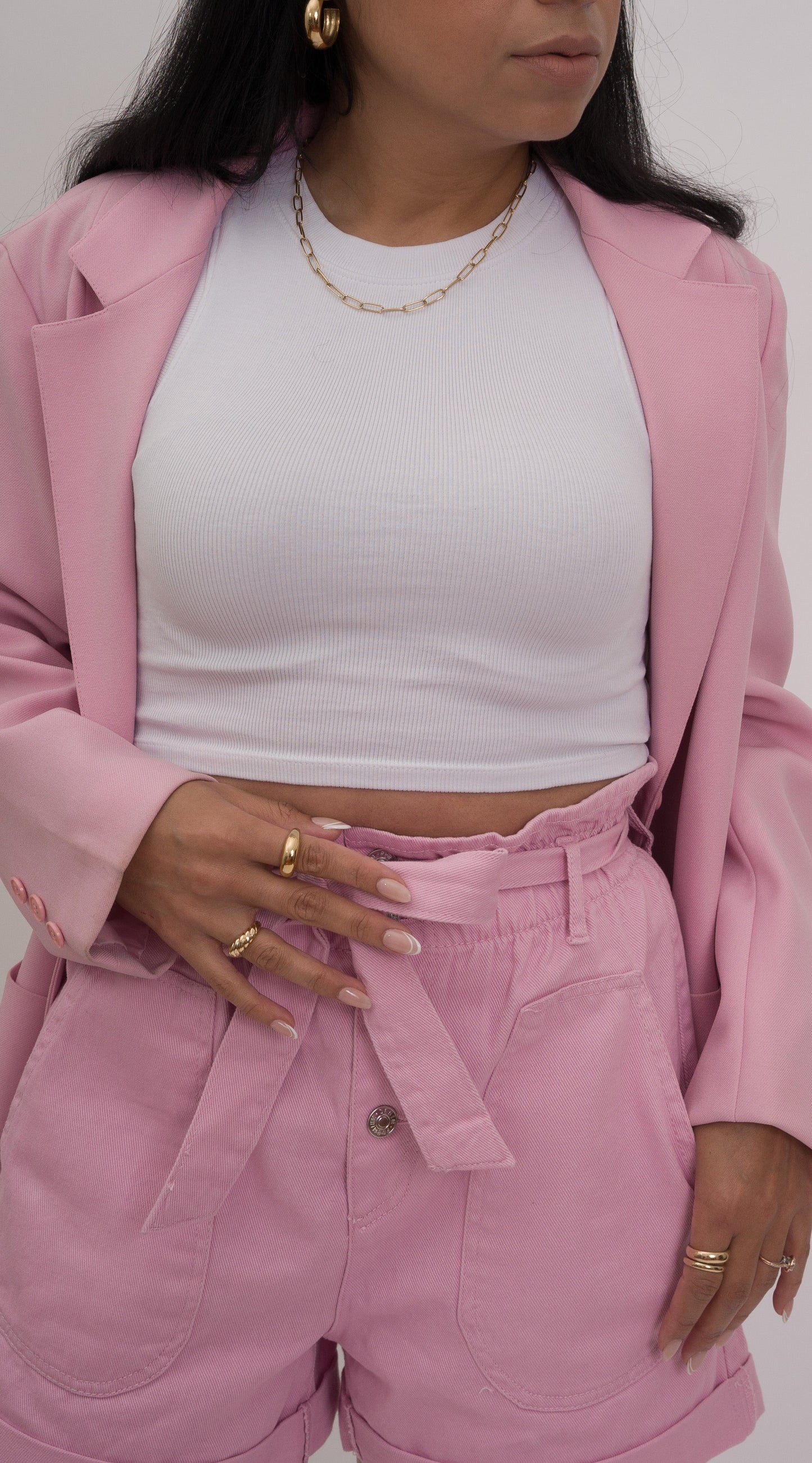 Pink Paperbag Shorts